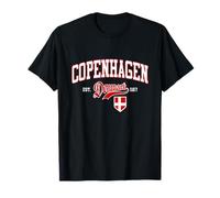Bandera de Dinamarca Copenhague Souvenir Vintage Varsity Style Camiseta