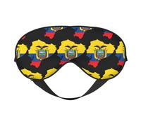 Bandera de Ecuador Mapa 12 Bandera de Ecuador Mapa Máscaras para dormir Correa ajustable Máscara de ojos suave para mujeres Hombres Viajes Trabajo Hogar