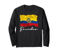 Bandera de Ecuador Patriótica Hombres Mujeres Niños Ecuatoriano Manga Larga