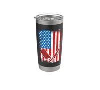 Bandera de EE.UU. Carnicero Carne Persona Carnívoro Vaso térmico de acero inoxidable de doble pared