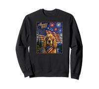 Bandera de EE. UU., diseño de Perro Cocker Spaniel, diseño artístico sobre América 250, del 4 de Julio Sudadera