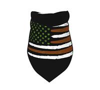 Bandera de EE. UU. Marihuana Funny Weed Leaf Flag Cannabis Stoner 420 Spring Dog Bandanas Girl Bulk Cachorro Pañuelo Ajustable Suave Triángulo Baberos Accesorios para Cachorros Pequeños Medianos Gran