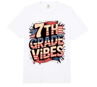 Bandera de EE. UU., My Teacher Squad, roja y Blanca, Vibes, First Day Comfort Colors Adult Heavyweight T-Shirt