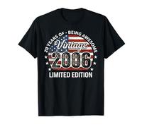 Bandera de EE. UU., Retro, Impresionante Desde 2006, Que Cumple 20 años Camiseta