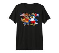 Bandera de EE. UU. y Cuba Orgullosas Cubano-Americanas Camiseta Premium