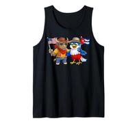 Bandera de EE. UU. y Cuba Orgullosas Cubano-Americanas Camiseta sin Mangas