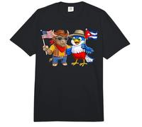 Bandera de EE. UU. y Cuba Orgullosas Cubano-Americanas Comfort Colors Adult Heavyweight T-Shirt