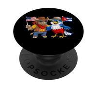 Bandera de EE. UU. y Cuba Orgullosas Cubano-Americanas PopSockets PopGrip Adhesivo