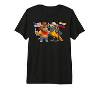 Bandera de EE. UU. y Venezuela venezolano-Americanas Camiseta Premium