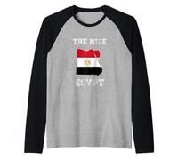 Bandera de Egipto El Orgullo del Nilo Camiseta Manga Raglan