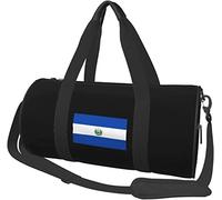 Bandera de El Salvador Bolsa de Viaje para Equipaje Bolsa de Lona Deportiva con Ruedas Plegable, Color Negro