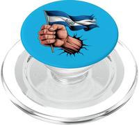 Bandera de El Salvador Puño Mano Gráfico Raíces del Orgullo Salvadoreño PopSockets PopGrip para MagSafe