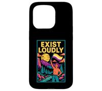 Bandera de Enby retro Non-Binary Pride Exist Loudly LGBTQ+ Unisex Carcasa para iPhone 15 Pro