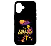 Bandera de Enby retro Non-Binary Pride Exist Loudly LGBTQ+ Unisex Carcasa para iPhone 16