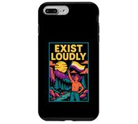Bandera de Enby retro Non-Binary Pride Exist Loudly LGBTQ+ Unisex Carcasa para iPhone 7 Plus/8 Plus