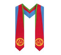 Bandera de Eritrea 1 Estola de graduación Chal de graduación Banda para estudiante graduado en el extranjero Estudios internacionales 2026 Chales gruesos Decoración Presente