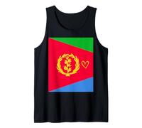 Bandera de Eritrea Corazón Eritrea Orgulloso Día Nacional de la Herencia Camiseta sin Mangas