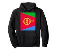 Bandera de Eritrea Corazón Eritrea Orgulloso Día Nacional de la Herencia Sudadera con Capucha