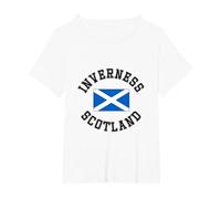Bandera de Escocia de Inverness Adecuada para niños, Hombres y Mujeres Camiseta, Mujer Tallas Grandes, Blanco, 2XL Grande