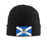 Bandera de Escocia Saltarina Cruz de San Andrés y Cardo Sombreros de Punto Invierno Gorros cálidos Camiseta de Punto Unisex Gorras de Punto Moda
