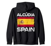 Bandera de España de Alcudia, diseño de Bandera de España Orgullosa Sudadera con Capucha
