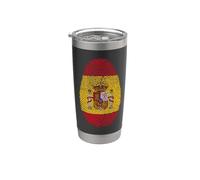 Bandera de España Huella digital Está en mi ADN Regalo para españoles Vaso térmico de acero inoxidable de doble pared