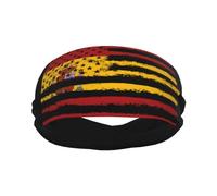 Bandera De España Y América Latina Unisex Banda para El Sudor Absorbente Headband Suaves Diadema para Fitness Correr Tenis Entrenamiento