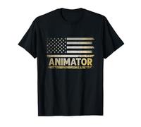 Bandera de Estados Unidos Animador Animación Dibujar Boceto Animar Cuentacuentos Camiseta