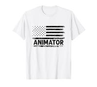 Bandera de Estados Unidos Animador Animación Dibujar Boceto Animar Cuentacuentos Camiseta