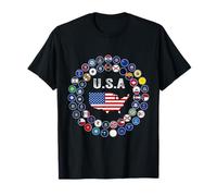 Bandera de Estados Unidos, banderas de todos los estados de los Estados Unidos. Camiseta