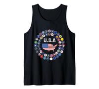 Bandera de Estados Unidos, banderas de todos los estados de los Estados Unidos. Camiseta sin Mangas