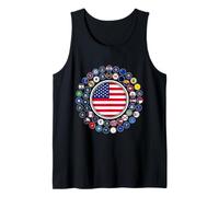 Bandera de Estados Unidos, banderas de todos los estados de los Estados Unidos. Camiseta sin Mangas