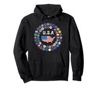 Bandera de Estados Unidos, banderas de todos los estados de los Estados Unidos. Sudadera con Capucha