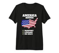Bandera de Estados Unidos con Bandera Estadounidense para Vacaciones Camiseta Premium