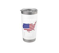 Bandera de Estados Unidos con bandera estadounidense para vacaciones Vaso térmico de acero inoxidable de doble pared
