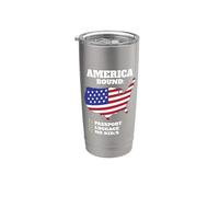Bandera de Estados Unidos con bandera estadounidense para vacaciones Vaso térmico de acero inoxidable de doble pared