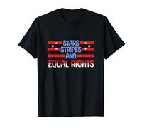 Bandera de Estados Unidos con estrellas y rayas e igualdad de derechos, 4 de julio Camiseta