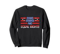 Bandera de Estados Unidos con estrellas y rayas e igualdad de derechos, 4 de julio Sudadera