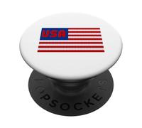Bandera de Estados Unidos, construcción de Bloques patrióticos de Ladrillos PopSockets PopGrip Adhesivo