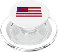 Bandera de Estados Unidos, construcción de Bloques patrióticos de Ladrillos PopSockets PopGrip para MagSafe