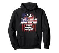 Bandera de Estados Unidos de All American Wife Vintage Funny Sudadera con Capucha