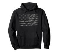 Bandera de Estados Unidos de Camuflaje Gris táctica Militar Bandera Estadounidense patriótica Sudadera con Capucha