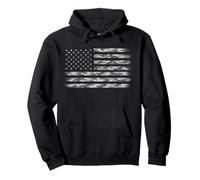 Bandera de Estados Unidos de Camuflaje Gris táctica Militar Bandera Estadounidense patriótica Sudadera con Capucha
