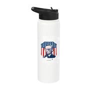 Bandera de Estados Unidos de la vendimia I Haven't Seen The Democrats Funny Political Stainless Steel Insulated Water Bottle
