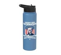 Bandera de Estados Unidos de la vendimia I Haven't Seen The Democrats Funny Political Stainless Steel Insulated Water Bottle