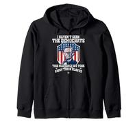 Bandera de Estados Unidos de la Vendimia I Haven't Seen The Democrats Funny Political Sudadera con Capucha