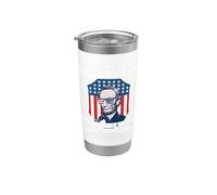 Bandera de Estados Unidos de la vendimia I Haven't Seen The Democrats Funny Political Vaso térmico de acero inoxidable de doble pared