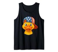 Bandera de Estados Unidos de pato amarillo, 4 de julio, Día de la Independencia para niños Camiseta sin Mangas