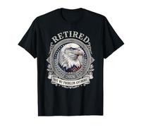 Bandera de Estados Unidos jubilada 2026 Not My Problem Anymore USA Bald Eagle Camiseta gráfica económica