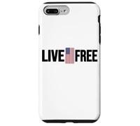 Bandera de Estados Unidos Live Free Carcasa para iPhone 7 Plus/8 Plus